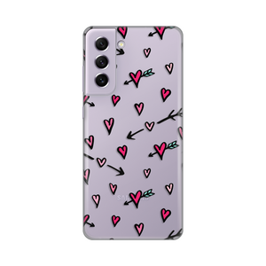 Silikonska maska / futrola print ultra tanka za Samsung G990 Galaxy S21 FE Heart Pattern.