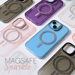 Maska / futrola Magsafe Sparkle za iPhone 13 ljubicasta.