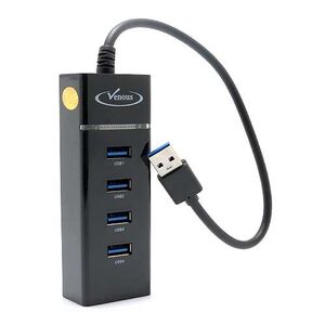 HUB USB 3.0 Hi-Speed Venous 4 porta crni (MS).