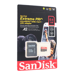 Memorijska Kartica SanDisk SDHC 64GB Extreme PRO 4K UHD V30 sa adapterom ZJ CN.