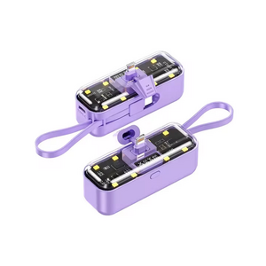 Back up baterija privezak Oxpower 5000mAh lightning ljubicasta.