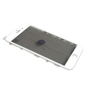 Staklo touchscreen-a za Iphone 8 Plus sa frejmom + oca I polaroid beli original (MS).