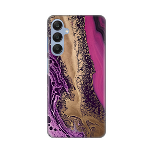 Silikonska maska / futrola print za Samsung A256 Galaxy A25 5G Purple Gold Marble.