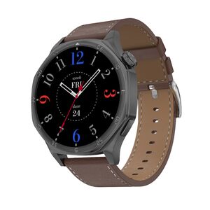 Smart Watch DT5 crni (crna silikonska i braon kozna narukvica) (MS).