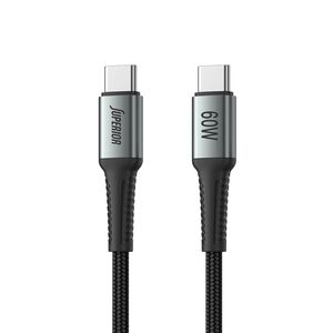 USB data kabl Superior SU-K102 pleteni Fast 60W 3A Type C na Type C 1m crni (MS).