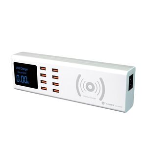 Punjac pametni SS-309WD 8xUSB + bezicni punjac (QI) SUNSHINE (MS).