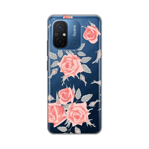 Silikonska maska / futrola print ultra tanka za Xiaomi Redmi 12C Elegant Roses.