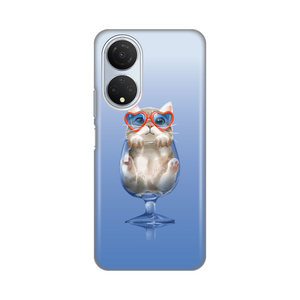 Silikonska maska / futrola print za Huawei Honor X7 Funny Cat.