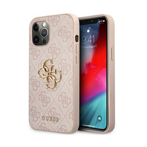 Maska / futrola Guess Hc PC 4G Big Metal Logo za iPhone 12 Pro Max 6.7 pink (GUHCP12L4GMGPI).