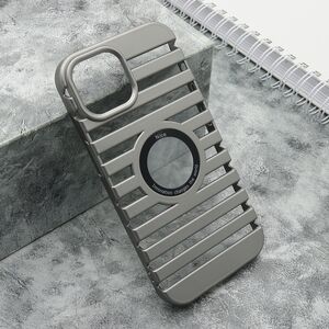 Maska / futrola LINES LOGO CUT za iPhone 15 siva (MS).