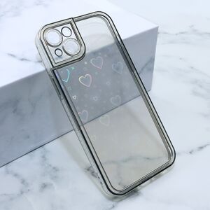 Maska / futrola Heart IMD za iPhone 14 Plus srebrna (MS).