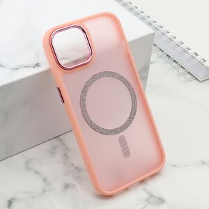 Maska / futrola SHINING MAGSAFE za iPhone 15 roze (MS).