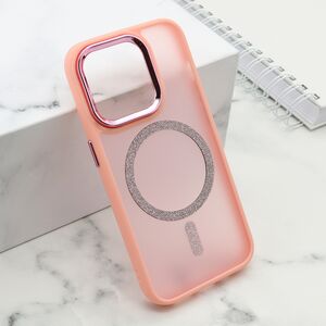 Maska / futrola SHINING MAGSAFE za iPhone 15 Pro (6.1) roze (MS).