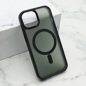 Maska / futrola SILKY MAGSAFE za iPhone 15 crna (MS).