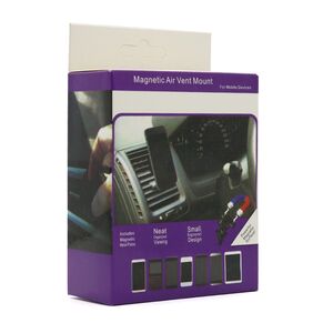 Drzac za mobilni telefon 360 rotirajuci magnetni crni (ventilacija) (MS).