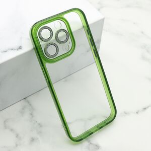 Maska / futrola DIAMOND LENS za iPhone 15 Pro (6.1) zelena (MS).