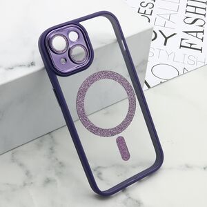 Maska / futrola DIAMOND MagSafe za iPhone 15 ljubicasta (MS).