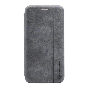 Maska / futrola Teracell Leather za Huawei P40 Pro siva.