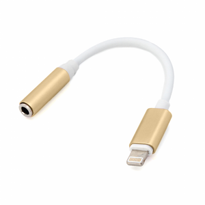 Adapter za slusalice iP-11 iPhone lightning na 3.5mm zlatni.