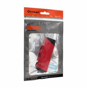 Adapter Type C na HDMI 2xUSB 3.0 PD (Type C) SOTAKO ST-C0402 crveni.