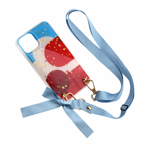 Maska / futrola Fashion Strap Glitter za iPhone 11 Pro plava.