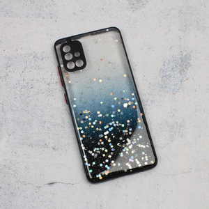 Maska / futrola Frame Glitter za Samsung A515F Galaxy A51 crna.