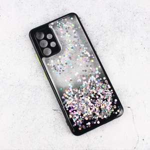 Maska / futrola Frame Glitter za Samsung A525 Galaxy A52 4G/A526 Galaxy A52 5G/A528B Galaxy A52s 5G crna.