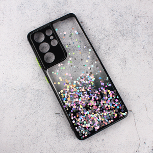 Maska / futrola Frame Glitter za Samsung G998B Galaxy S21 Ultra 5G crna.