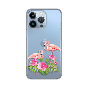 Silikonska maska / futrola print ultra tanka za iPhone 13 Pro Flamingo.