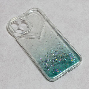 Maska / futrola Heart Glitter za iPhone 13 Pro Max 6.7 mint.
