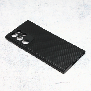 Maska / futrola Carbon fiber za Samsung Galaxy S22 Ultra 5G crna.