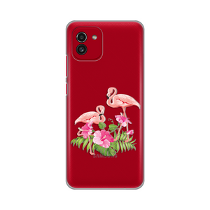 Silikonska maska / futrola print ultra tanka za Samsung A035 Galaxy A03 Flamingo.