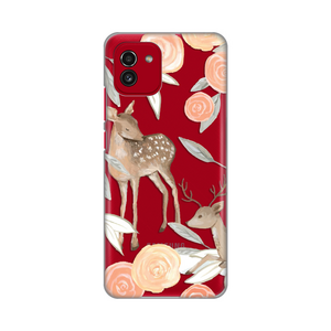 Silikonska maska / futrola print ultra tanka za Samsung A035 Galaxy A03 Flower Deer.