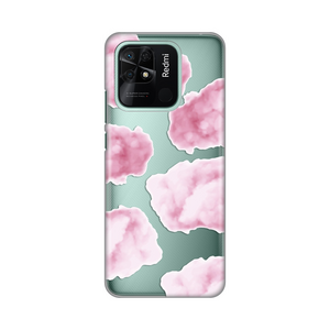 Silikonska maska / futrola print ultra tanka za Xiaomi Redmi 10C Pink Clouds.