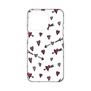 Silikonska maska / futrola print ultra tanka za iPhone 14 Pro Heart Pattern.