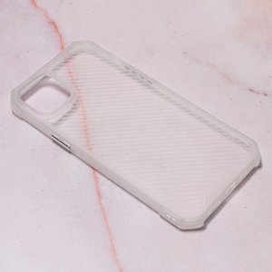 Maska / futrola Carbon Crystal za iPhone 14 Plus bela.