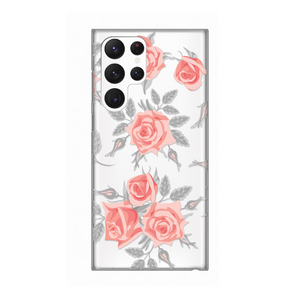 Silikonska maska / futrola print ultra tanka za Samsung Galaxy S22 Ultra 5G Elegant Roses.