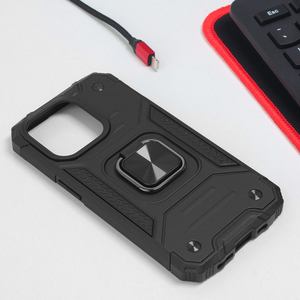 Maska / futrola Hard Border Ring za iPhone 14 Pro crna.