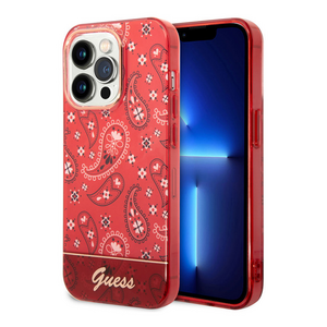 Maska / futrola Guess Hc IML Electro Cam Raisley za iPhone 14 Pro crvena (GUHCP14LHGBNHR).