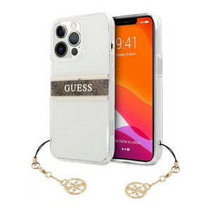 Maska / futrola Guess 4G Stripe Charm za iPhone 13 Pro Max 6.7 braon (GUHCP13XKB4GBR).