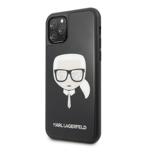 Maska / futrola Karl Lagerfeld Double Layers Glitter za iPhone 11 Pro Max 6.5 crna ( KLHCN65DLHBK).