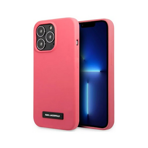 Maska / futrola Karl Lagerfeld Hc Silicone Plaque za iPhone 13 Pro pink (KLHCP13LSLMP1PI).
