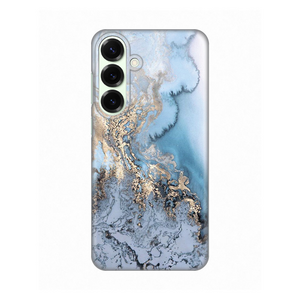 Silikonska maska / futrola print za Samsung S936 Galaxy S25 Plus Blue Gold Marble.