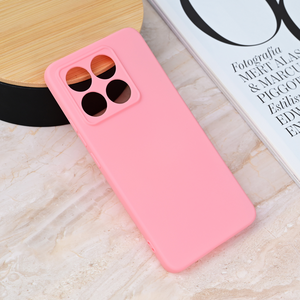 Silikonska maska / futrola Teracell Giulietta za Xiaomi 14T mat roze.