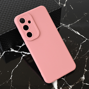 Silikonska maska / futrola Teracell Giulietta za Samsung S721B Galaxy S24 FE mat tamno roze.