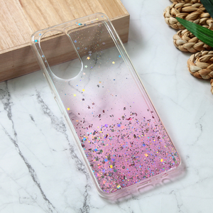 Silikonska maska / futrola Glitter za Huawei Honor X7 roze.