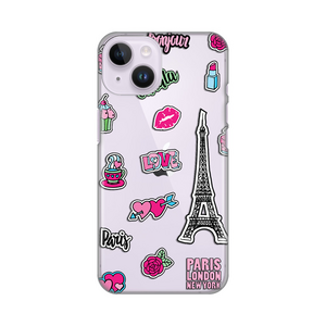 Silikonska maska / futrola print ultra tanka za iPhone 14 Love Paris.