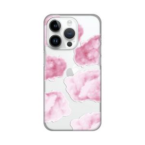 Silikonska maska / futrola print ultra tanka za iPhone 14 Pro Pink Clouds.
