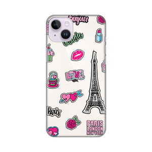 Silikonska maska / futrola print ultra tanka za iPhone 14 Plus Love Paris.