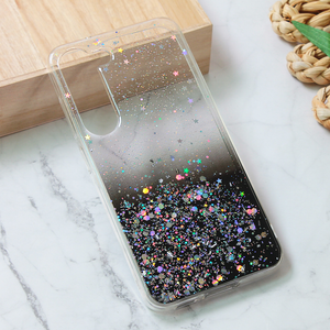 Silikonska maska / futrola Glitter za Samsung S911B Galaxy S23 crna.